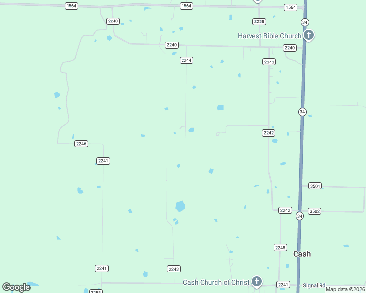 map of restaurants, bars, coffee shops, grocery stores, and more near County Road 2244 in Greenville