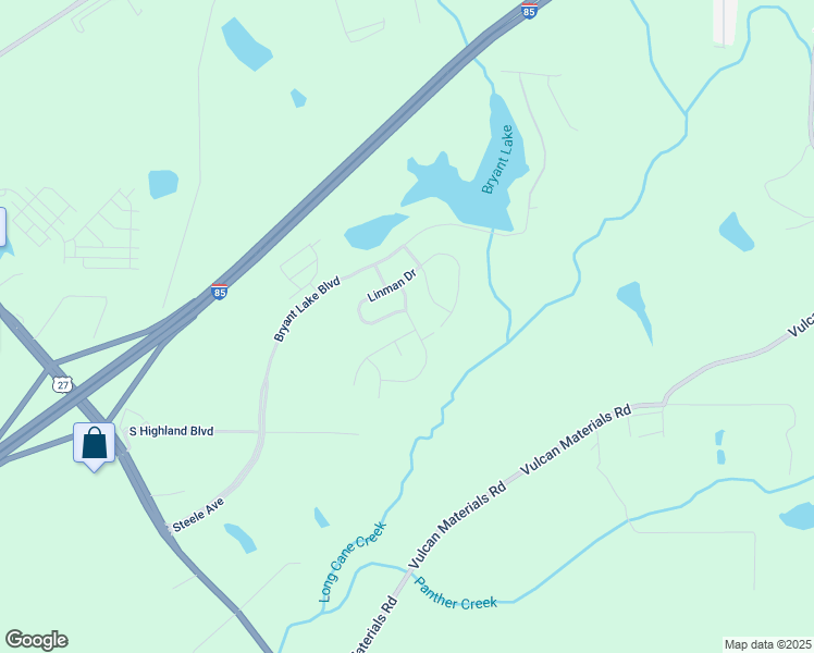 map of restaurants, bars, coffee shops, grocery stores, and more near 409 Lago Court in LaGrange
