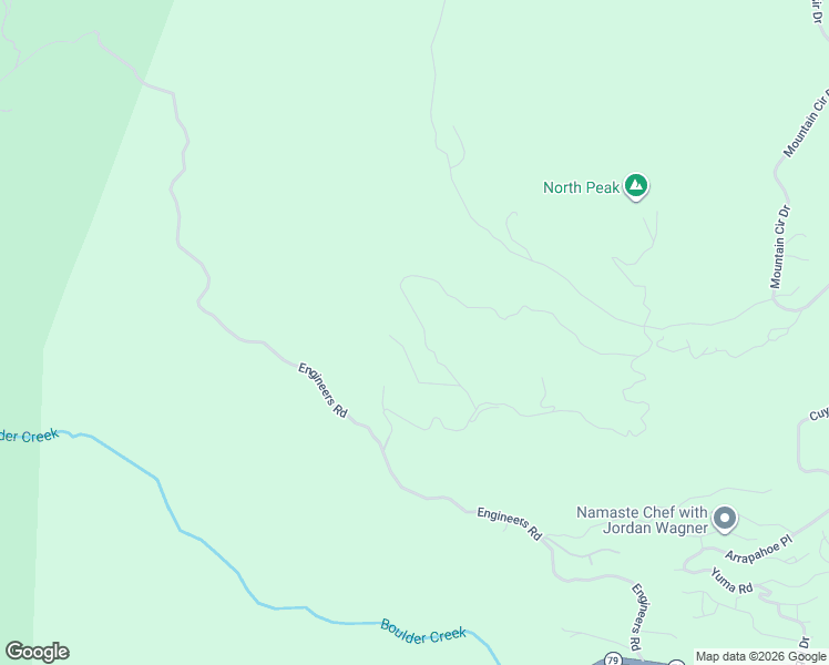 map of restaurants, bars, coffee shops, grocery stores, and more near 36105 North Peak Way in Julian