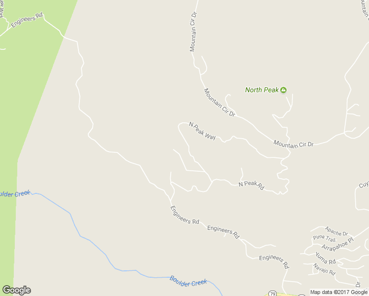 map of restaurants, bars, coffee shops, grocery stores, and more near 36105 North Peak Way in Julian