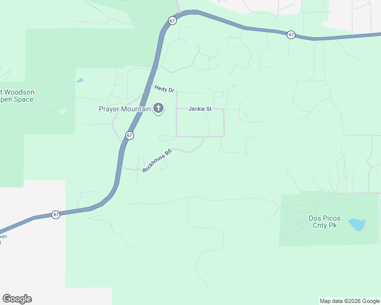 map of restaurants, bars, coffee shops, grocery stores, and more near Rockhouse Road in Ramona