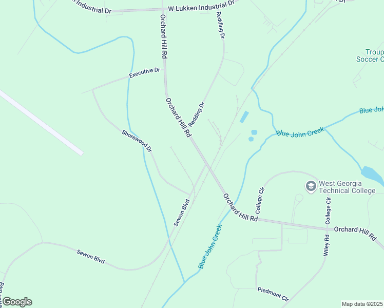 map of restaurants, bars, coffee shops, grocery stores, and more near 1503 Orchard Hill Road in LaGrange