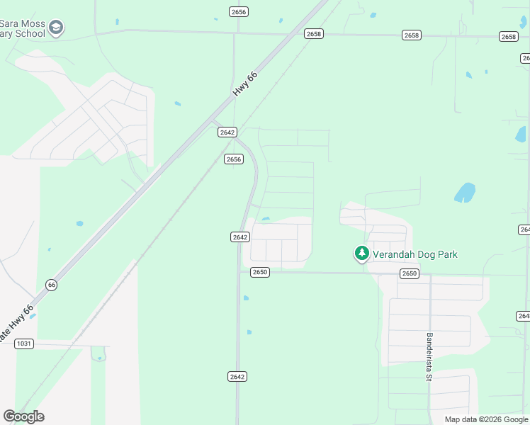 map of restaurants, bars, coffee shops, grocery stores, and more near Farm to Market Road 2642 in Royse City