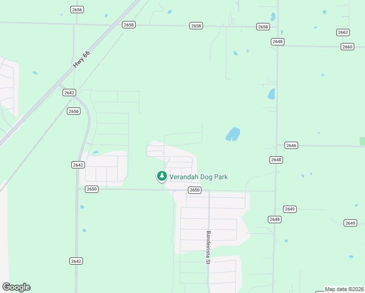 map of restaurants, bars, coffee shops, grocery stores, and more near County Road 2650 in Royse City