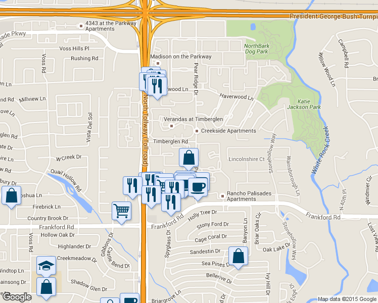 map of restaurants, bars, coffee shops, grocery stores, and more near in Dallas