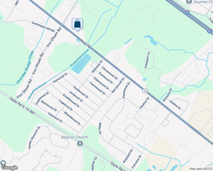 map of restaurants, bars, coffee shops, grocery stores, and more near 4420 Elderwood Drive in Ladson