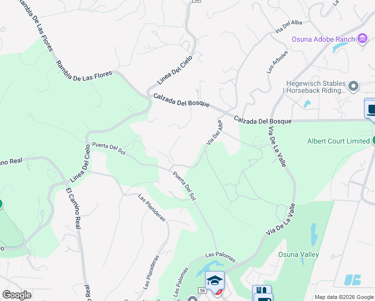 map of restaurants, bars, coffee shops, grocery stores, and more near 15816 Via Del Alba in Rancho Santa Fe