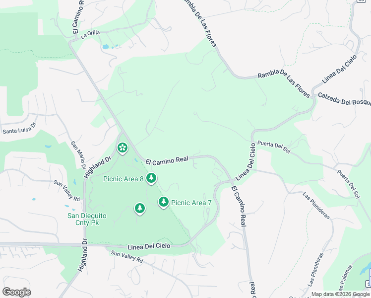 map of restaurants, bars, coffee shops, grocery stores, and more near 15779 El Camino Real in Rancho Santa Fe