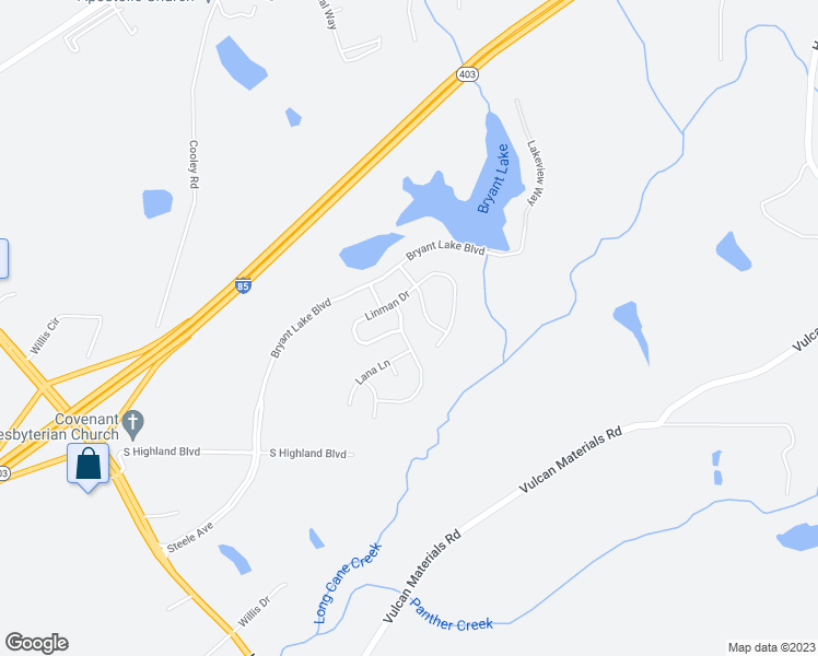map of restaurants, bars, coffee shops, grocery stores, and more near 409 Lago Court in LaGrange