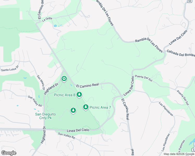 map of restaurants, bars, coffee shops, grocery stores, and more near 15779 El Camino Real in Rancho Santa Fe