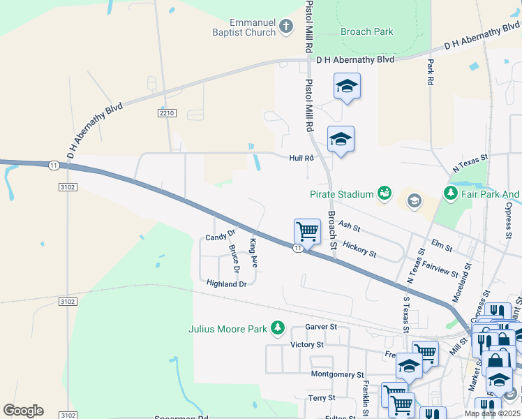 map of restaurants, bars, coffee shops, grocery stores, and more near 703 Quitman Street in Pittsburg