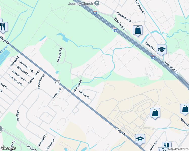 map of restaurants, bars, coffee shops, grocery stores, and more near 391 James Thornley Drive in Ladson