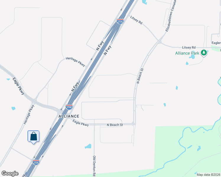 map of restaurants, bars, coffee shops, grocery stores, and more near Eagle Parkway in Fort Worth