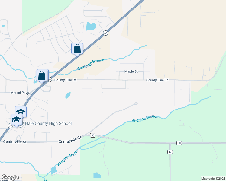map of restaurants, bars, coffee shops, grocery stores, and more near Sunset Drive in Moundville