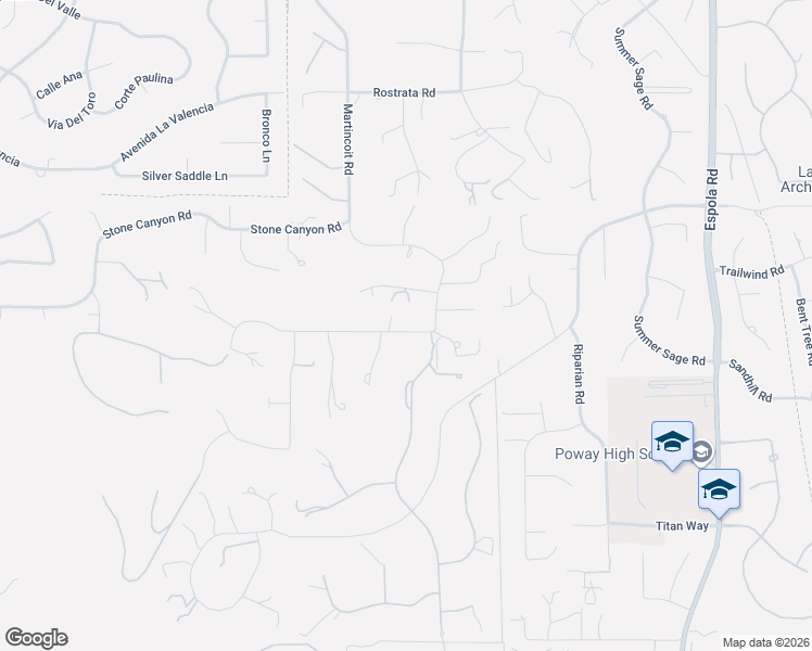 map of restaurants, bars, coffee shops, grocery stores, and more near 13678 Orchard Gate Road in Poway