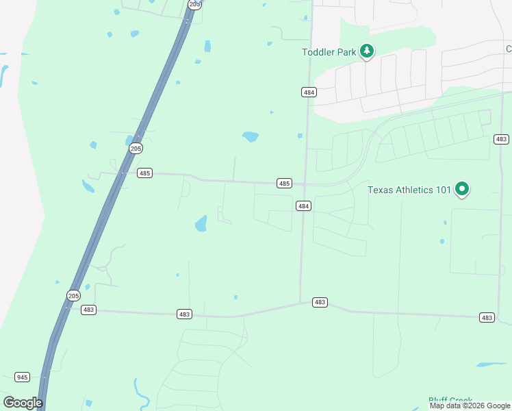 map of restaurants, bars, coffee shops, grocery stores, and more near 10564 County Road 484 in Lavon