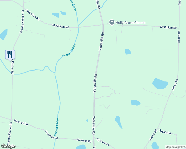 map of restaurants, bars, coffee shops, grocery stores, and more near 639 Yatesville Road in Barnesville