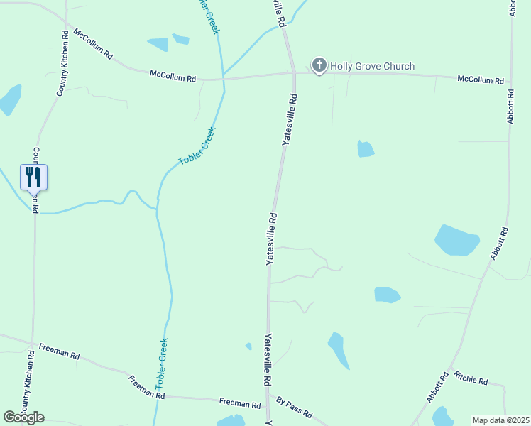 map of restaurants, bars, coffee shops, grocery stores, and more near 639 Yatesville Road in Barnesville