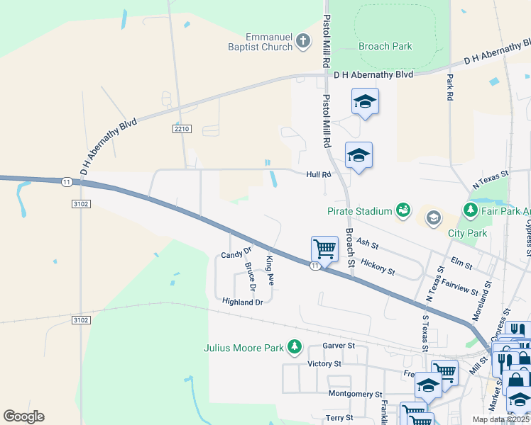 map of restaurants, bars, coffee shops, grocery stores, and more near 629 Quitman Street in Pittsburg