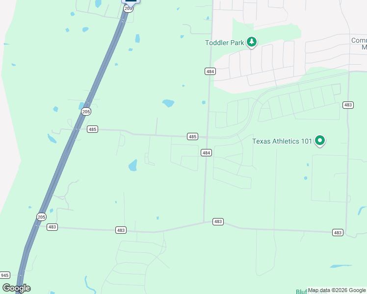 map of restaurants, bars, coffee shops, grocery stores, and more near 14777 County Road 485 in Lavon