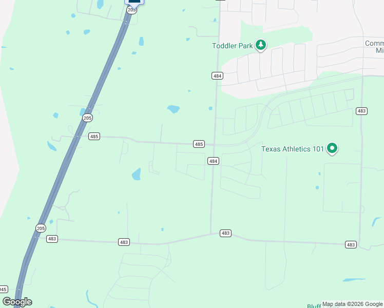 map of restaurants, bars, coffee shops, grocery stores, and more near 14720 County Road 485 in Lavon