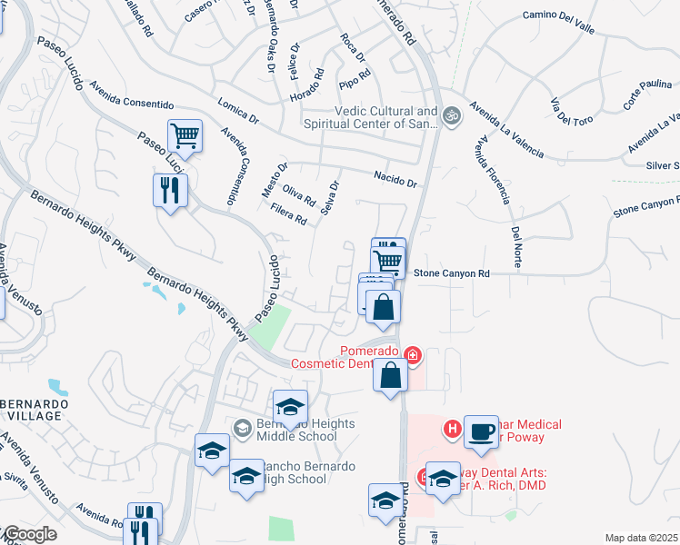 map of restaurants, bars, coffee shops, grocery stores, and more near in San Diego