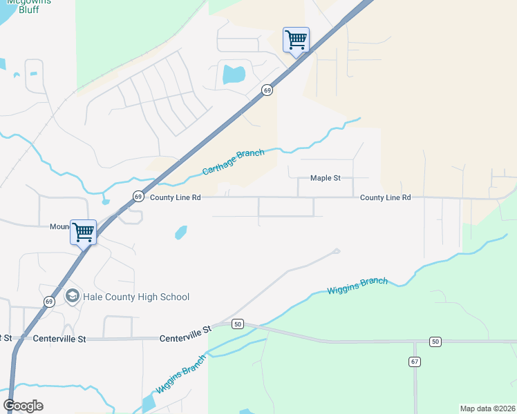 map of restaurants, bars, coffee shops, grocery stores, and more near Sunset Drive in Moundville