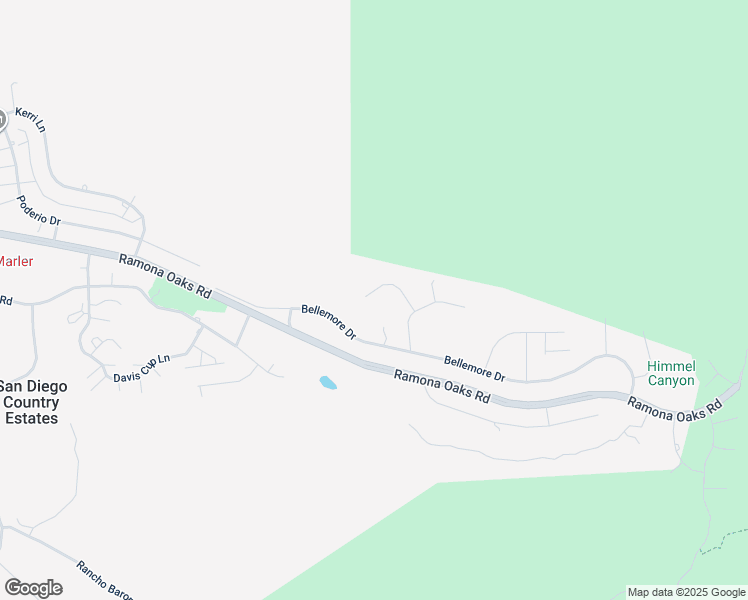 map of restaurants, bars, coffee shops, grocery stores, and more near 25717 Caryn Court in Ramona