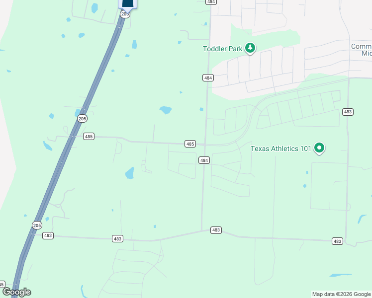 map of restaurants, bars, coffee shops, grocery stores, and more near 14720 County Road 485 in Lavon