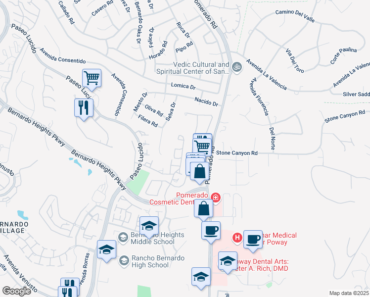 map of restaurants, bars, coffee shops, grocery stores, and more near 54 Avenida Villaha in San Diego