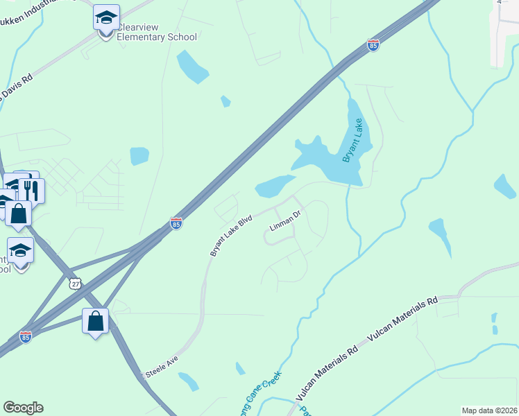 map of restaurants, bars, coffee shops, grocery stores, and more near 501 Bryant Lake Boulevard in LaGrange