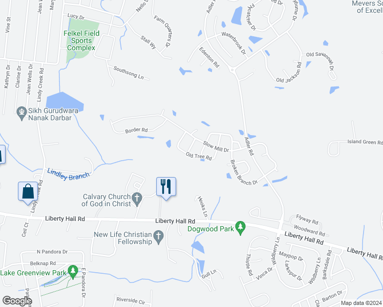 map of restaurants, bars, coffee shops, grocery stores, and more near 111 Concord Street in Goose Creek