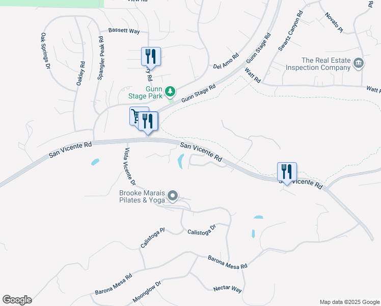 map of restaurants, bars, coffee shops, grocery stores, and more near 23822 Green Haven Lane in San Diego Country Estates