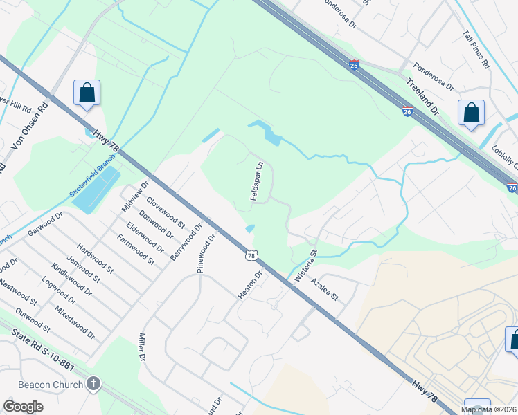 map of restaurants, bars, coffee shops, grocery stores, and more near 10036 U.S. 78 in Ladson