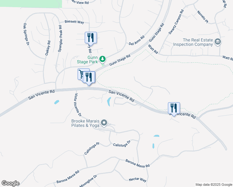 map of restaurants, bars, coffee shops, grocery stores, and more near 23822 Green Haven Lane in San Diego Country Estates