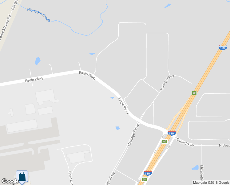 map of restaurants, bars, coffee shops, grocery stores, and more near 2699 Eagle Parkway in Fort Worth