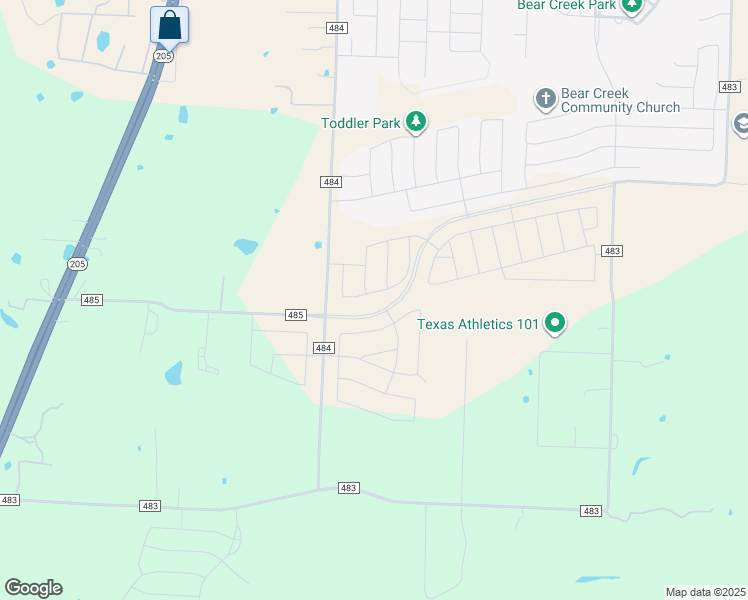 map of restaurants, bars, coffee shops, grocery stores, and more near 678 Woodland Avenue in Lavon