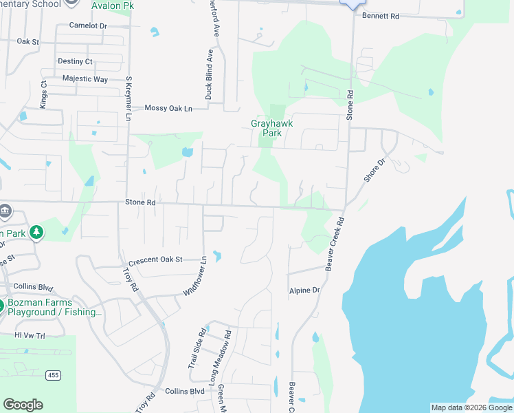 map of restaurants, bars, coffee shops, grocery stores, and more near 3000 East Stone Road in Wylie