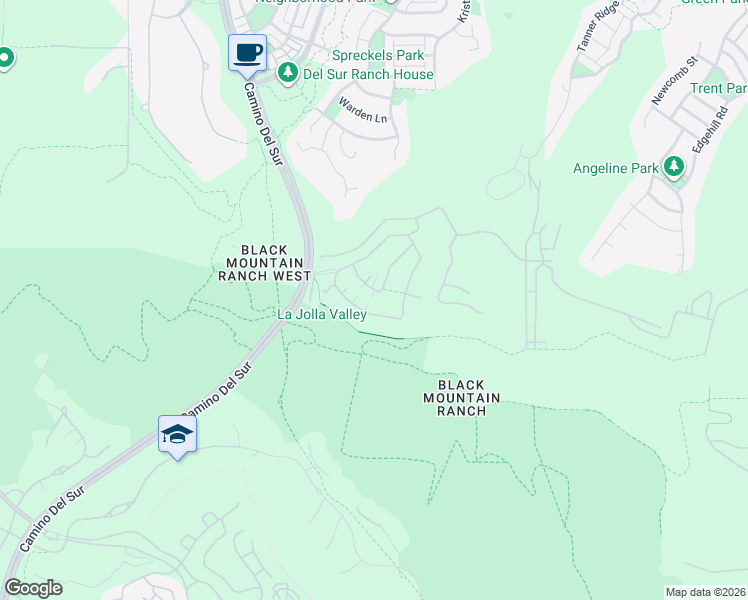 map of restaurants, bars, coffee shops, grocery stores, and more near 7878 Lusardi Creek Lane in San Diego