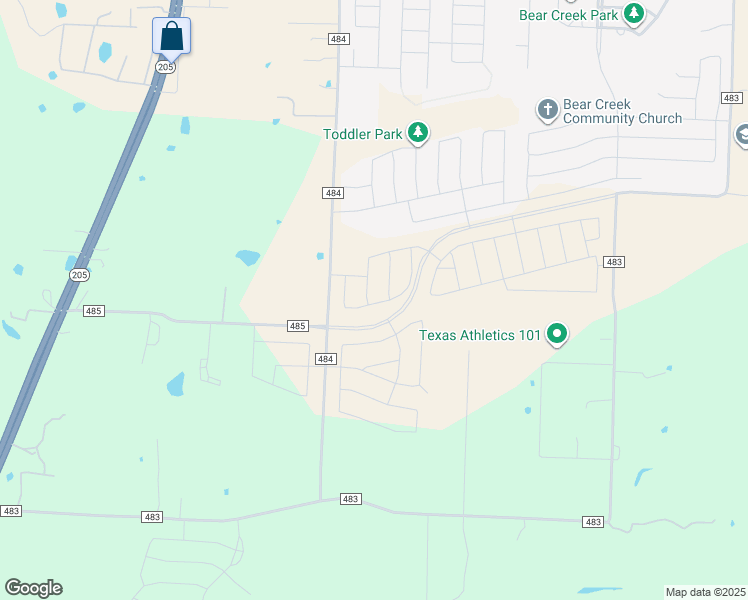 map of restaurants, bars, coffee shops, grocery stores, and more near 678 Woodland Avenue in Lavon