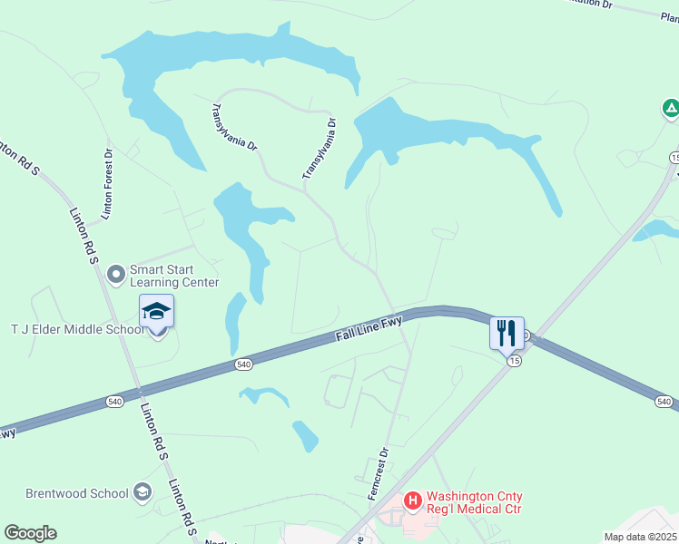 map of restaurants, bars, coffee shops, grocery stores, and more near 335 Transylvania Drive in Sandersville