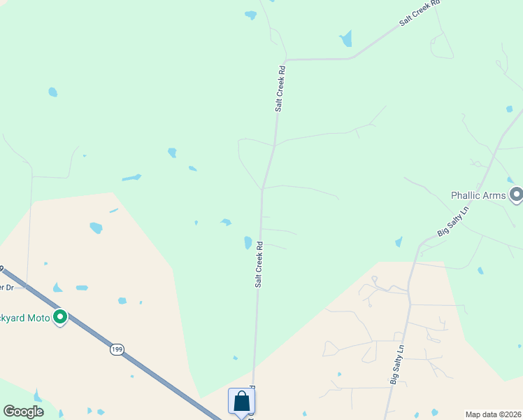 map of restaurants, bars, coffee shops, grocery stores, and more near 802 Salt Creek Road in Springtown