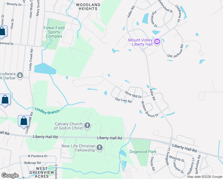 map of restaurants, bars, coffee shops, grocery stores, and more near 138 Old Tree Road in Goose Creek