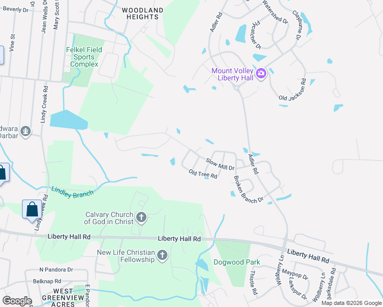 map of restaurants, bars, coffee shops, grocery stores, and more near 138 Old Tree Road in Goose Creek