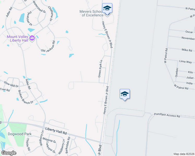 map of restaurants, bars, coffee shops, grocery stores, and more near 407 Green Park Lane in Goose Creek