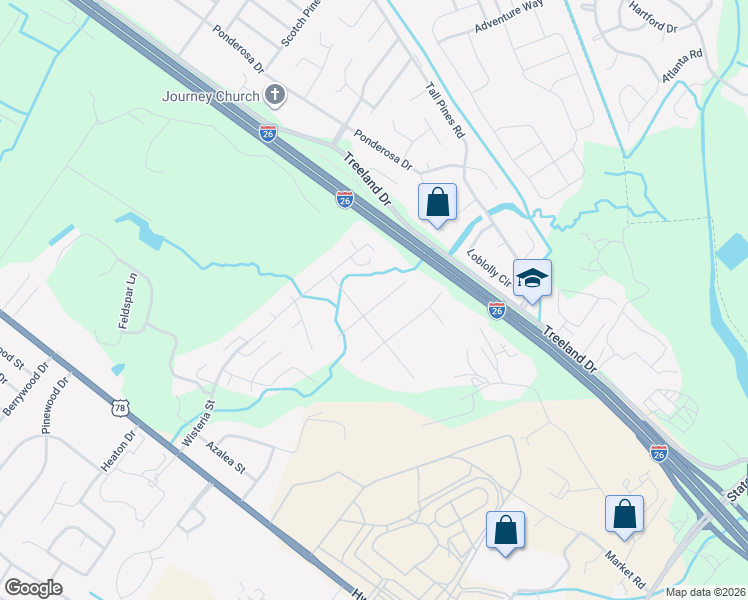 map of restaurants, bars, coffee shops, grocery stores, and more near 9104 Canvas Lane in Ladson