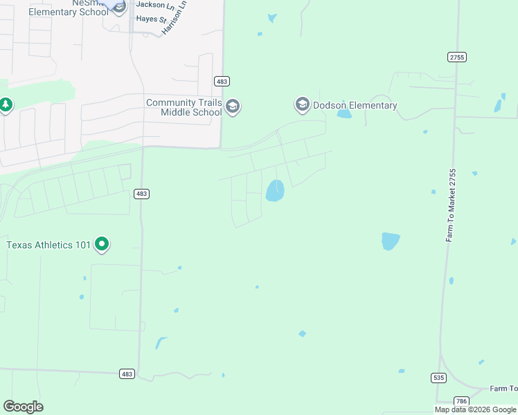 map of restaurants, bars, coffee shops, grocery stores, and more near 10708 County Road 483 in Lavon