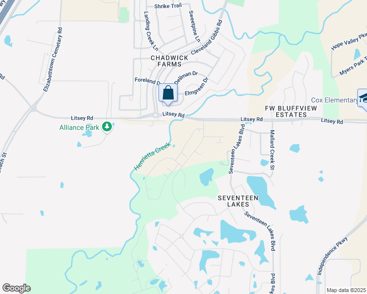 map of restaurants, bars, coffee shops, grocery stores, and more near Endeavor Way in Roanoke