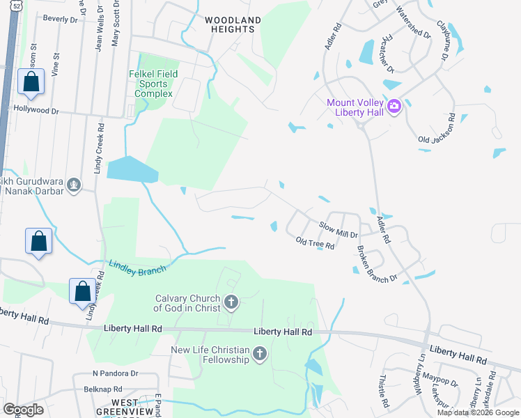 map of restaurants, bars, coffee shops, grocery stores, and more near 207 Border Road in Goose Creek