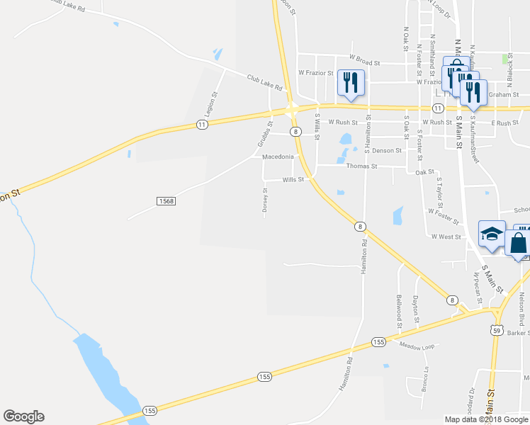 map of restaurants, bars, coffee shops, grocery stores, and more near 411 Dorsey Street in Linden
